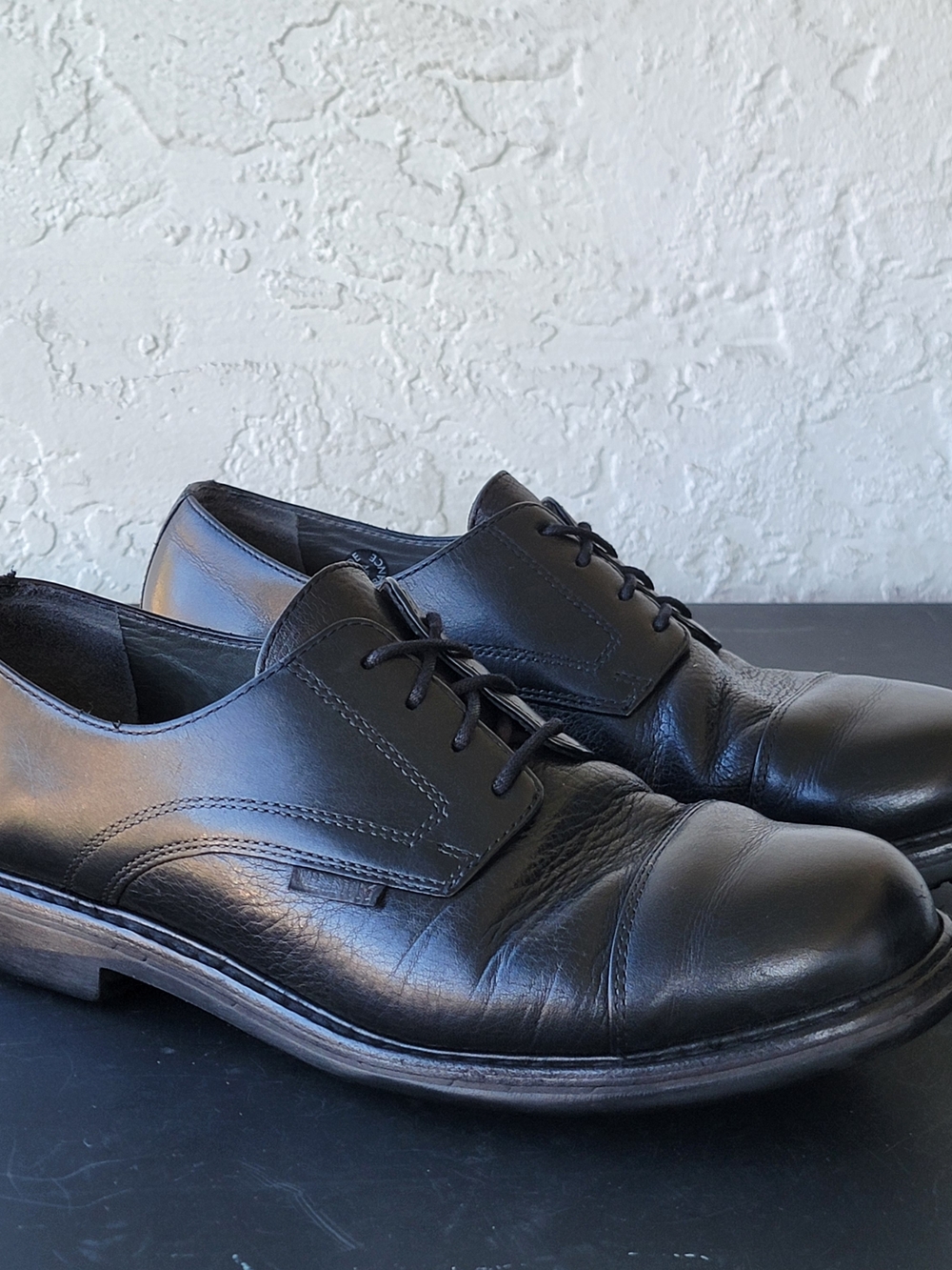 MEPHISTO Men's US 9.5 MELCHIOR Black Comfort Oxfords Shoes GOODYEAR $449 *